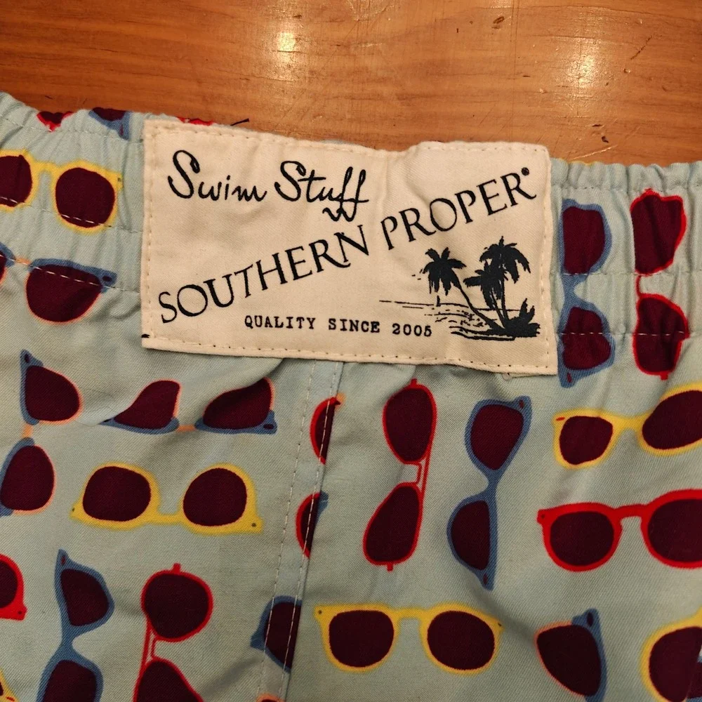 Southern Proper Sunglasses‎ Swim Shorts Men's XXL Resort Beach Summer Casual EUC